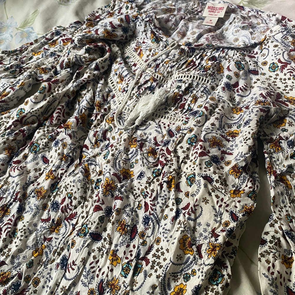 Mossimo Supply Co. Women's Floral White Top